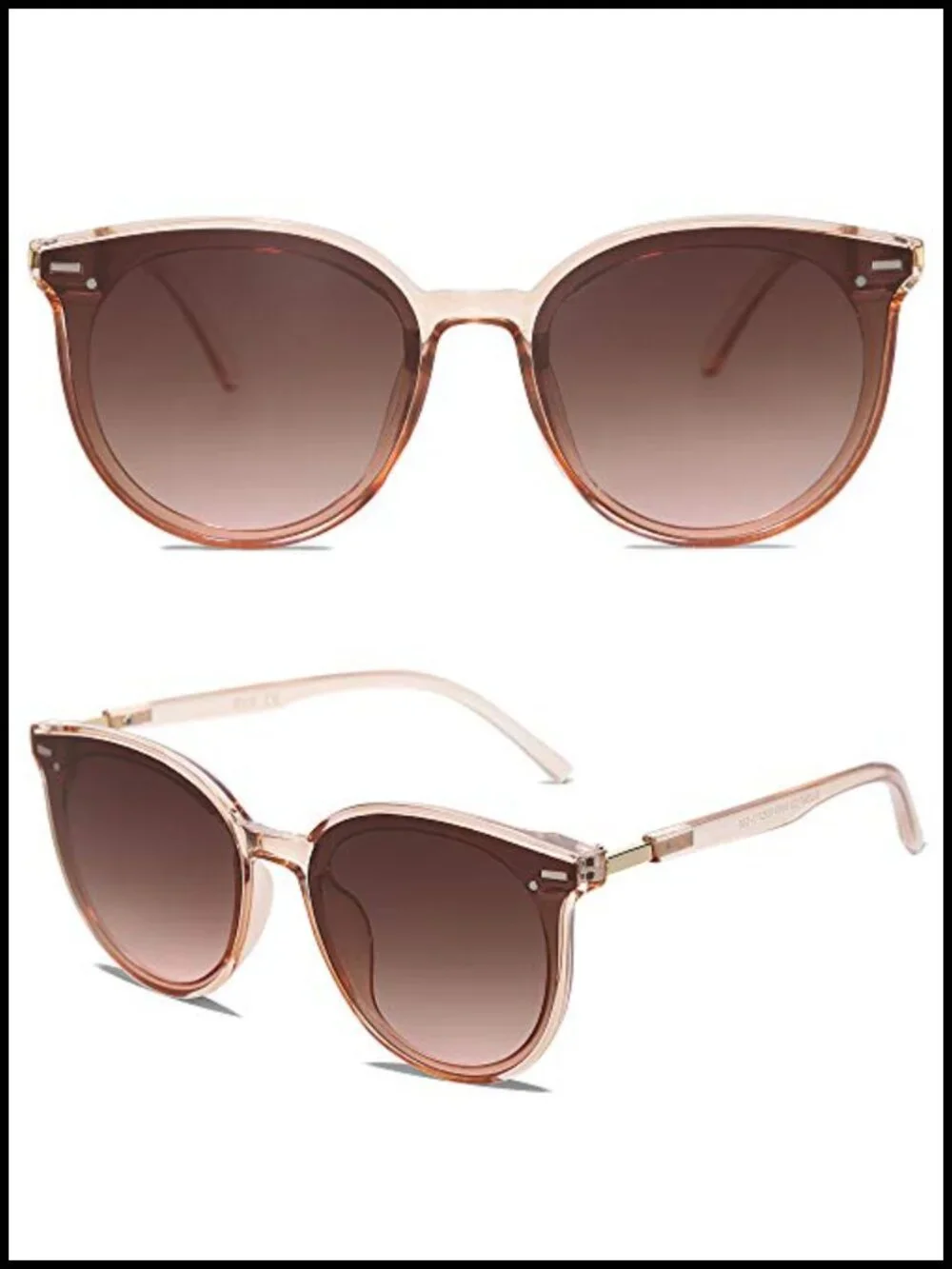 Classic Round Retro Vintage Shades Large Frame Sunnies UV400 Protection